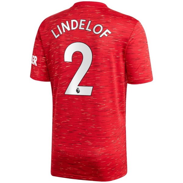 Maillot Football Manchester United NO.2 Lindelof Domicile 2020-21 Rouge